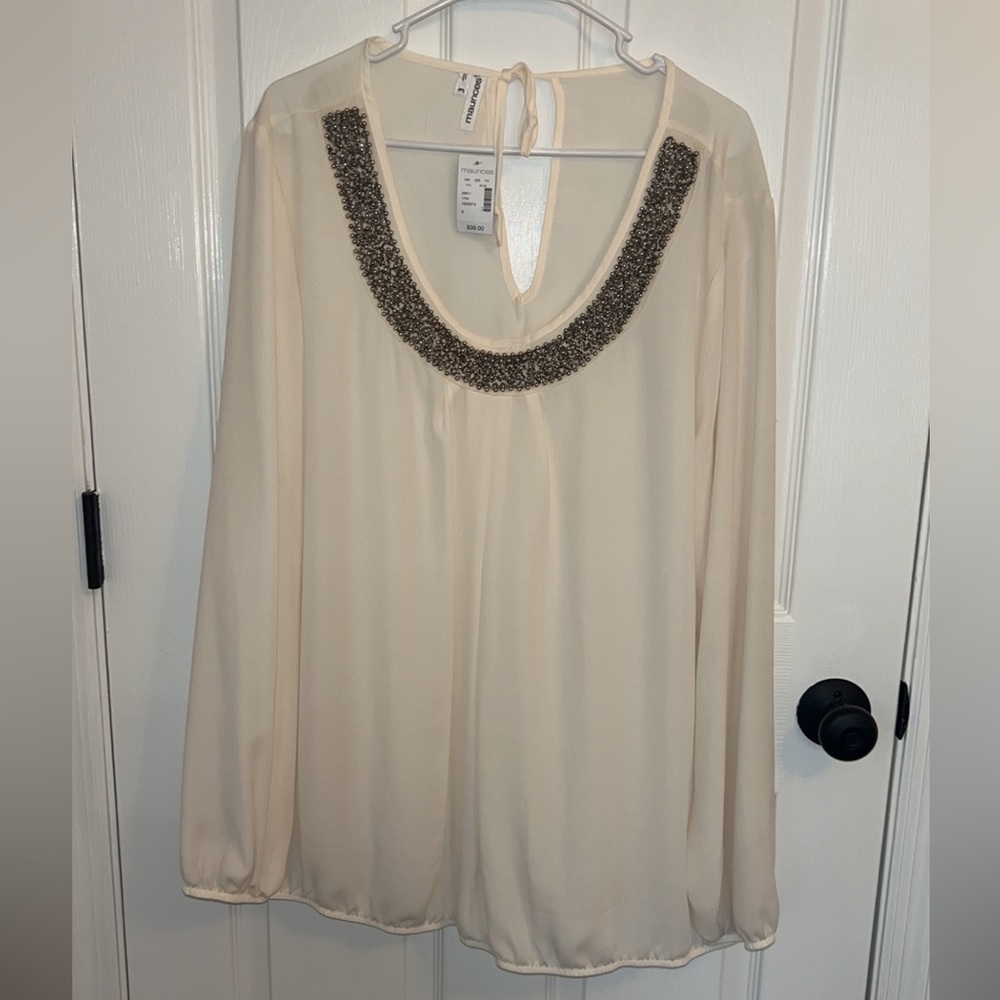 Maurice’s 3x cream blouse